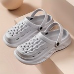 Men's Comfortable Solid Color Clogs, Breathable Wear-resistant Non-slip Clogs For Indoor Outdoor Beach Garden