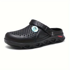 Men's Solid Colour Soft Sole Chunky Clogs, Comfy Non Slip Durable EVA Slippers For Men's Indoor Outdoor Activities