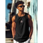 Summer Man No Sleeve Breathable Tank Top Sport Vest Outdoor Beach Sports Vest Chinese Talisman Animal Design Good Luck Animal