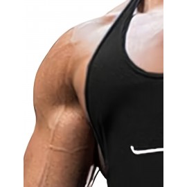 Faith Print Summer Men's Quick Dry Moisture-Wicking Breathable Tank Tops Athletic Gym Bodybuilding Sports Sleeveless Shirts For Running Training Men's Clothing