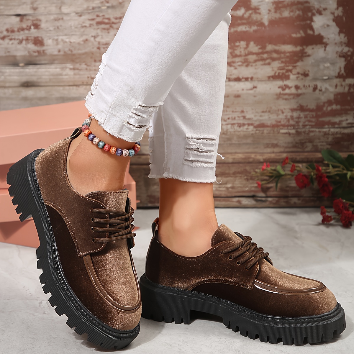 platform shallow mouth   women s solid color trendy details 7