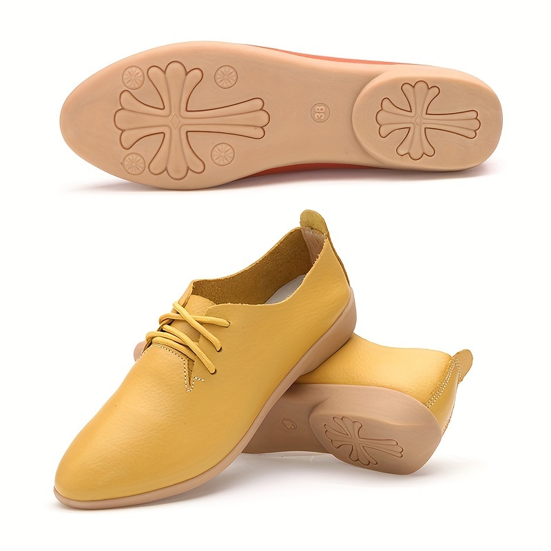 solid color flat oxfords women s comfortable pointed toe details 5