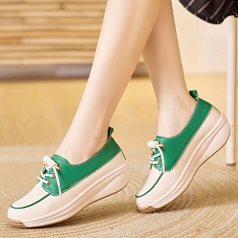 oxford wedge sneakers women s trendy casual sports shoes details 1