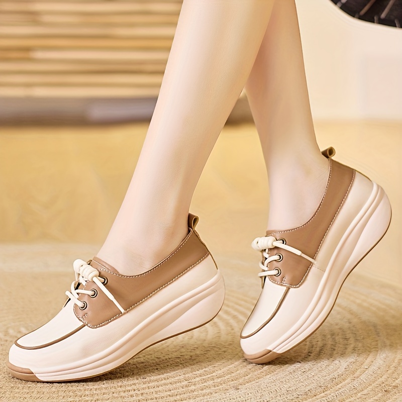 oxford wedge sneakers women s trendy casual sports shoes details 3