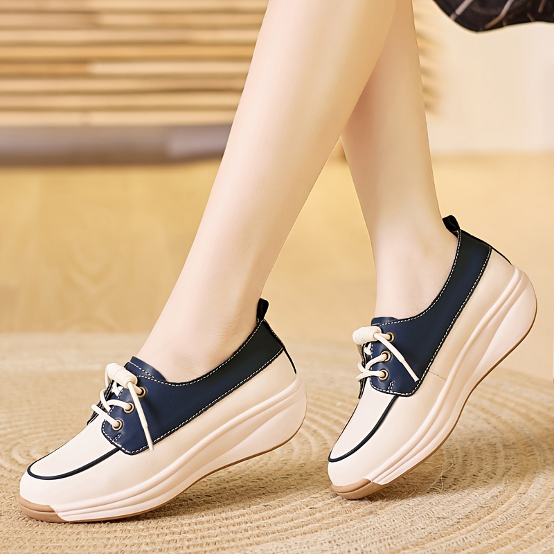 oxford wedge sneakers women s trendy casual sports shoes details 4