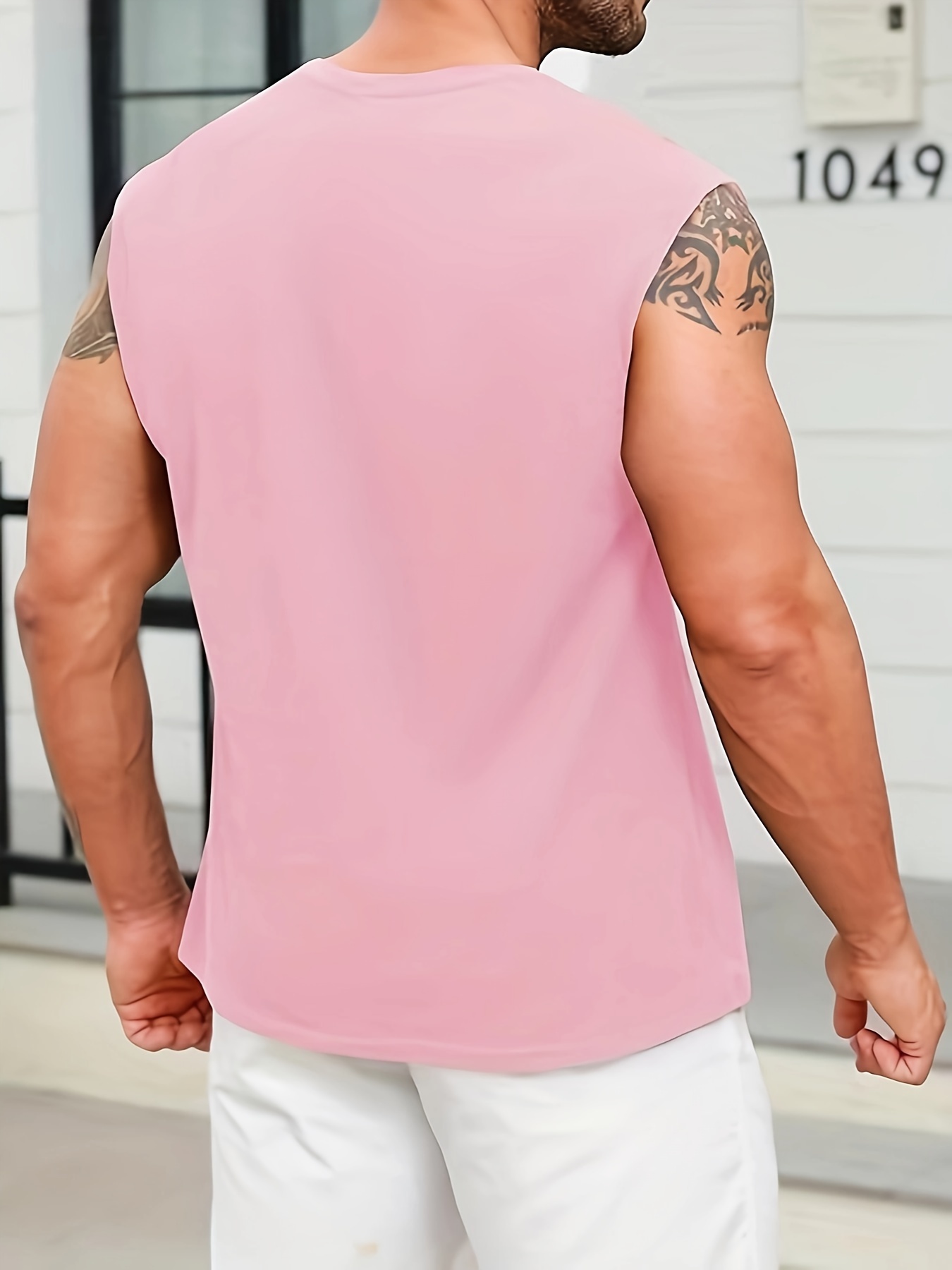 summer mens quick dry moisture wicking breathable tank tops athletic gym bodybuilding sports sleeveless shirts for running training mens clothing details 3