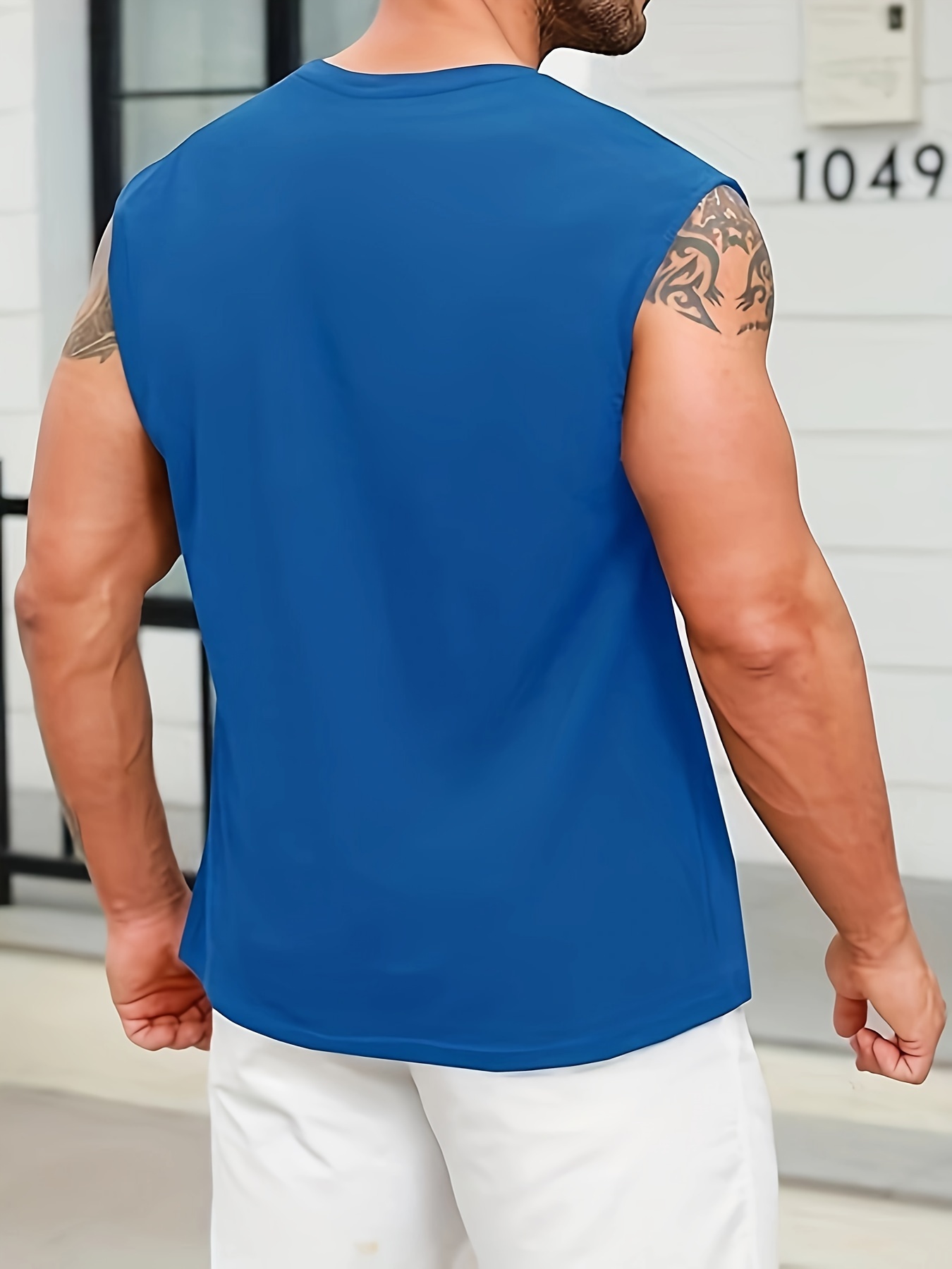 summer mens quick dry moisture wicking breathable tank tops athletic gym bodybuilding sports sleeveless shirts for running training mens clothing details 11